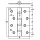 Петля универсальная VЕTTORE 100×75×2.5-4BB BN (Чёрный Никель) в Краснодаре