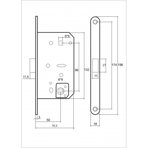 Межкомнатный механизм под фиксатор VЕTTORE WC 410 B-S KEVLAR NI (Никель)