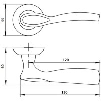 Ручка Vettore R20.010 CF (Кофе Глянцевый)