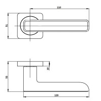 Ручка Vettore R06.085 SN/CP (Сатин/Хром)