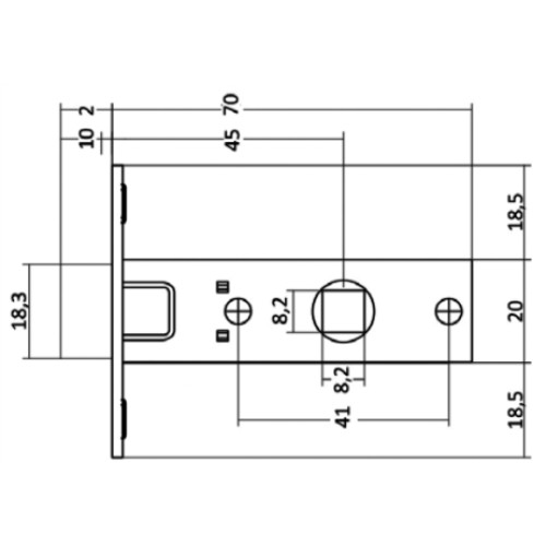 Защёлка VETTORE C-03B KEVLAR 100 MBP (Чёрный Матовый)