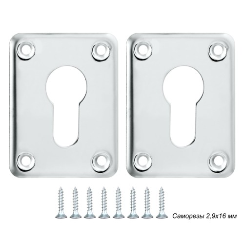 Декоративная накладка ESC083-SS (нержавейка) на цилиндр (1 пара)