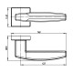 Ручка раздельная K.USQ52.ARC (ARC USQ2) SN/CP-3 матовый никель/хром