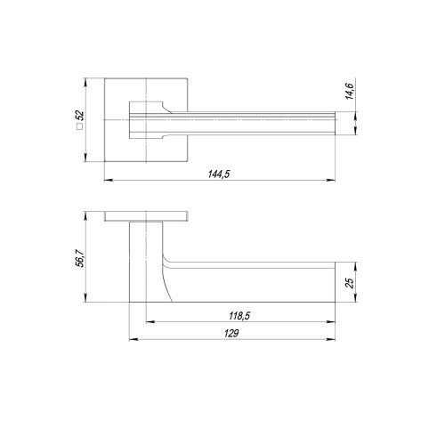 Ручка раздельная K.ARC.Q52.BLADE BL-24 черный