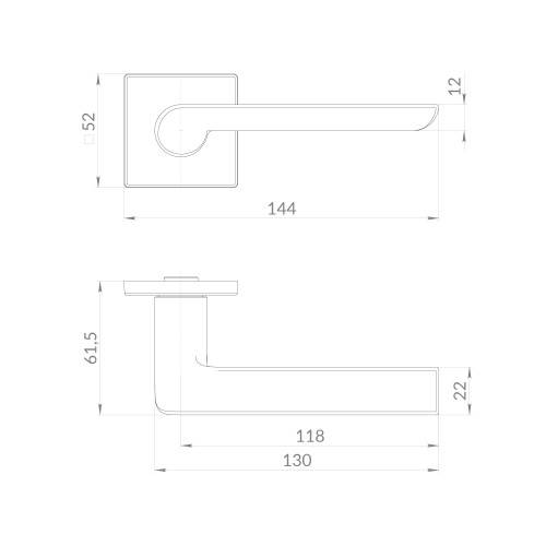 Ручка раздельная K.EST.Q52.SANDY BL-24 черный