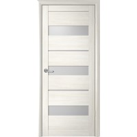 Прага Эко-шпон, цвет белый кипарис, стекло мателюкс, размер 80*200 см.