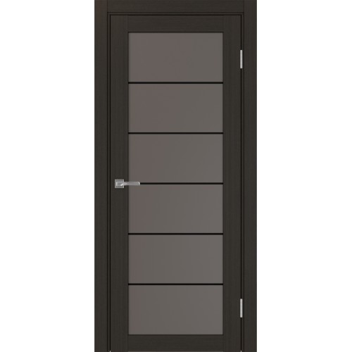 Турин 501АСС.2, цвет Венге FL, молдинг алюм.чёрн стекло Бронза матовое, размер 80*200 см.