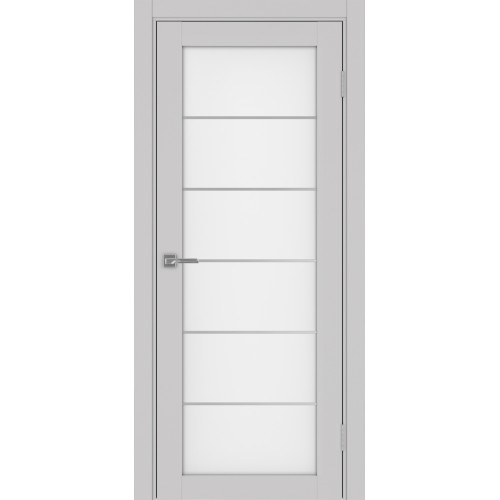 Турин 501АСС.2, цвет Пепельный молдинг алюм.хром стекло Мателюкс, размер 80*200 см.