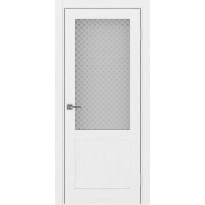 Межкомнатная дверь Турин 502.21, цвет белый лёд, заполнение Пунта бесцветное, размер 200*80 см.