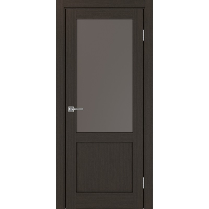 Межкомнатная дверь Турин 502.21, цвет венге FL, заполнение Бронза матовое, размер 200*80 см.