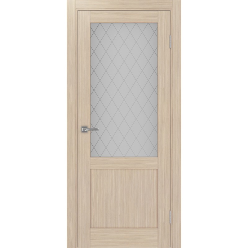 Межкомнатная дверь Турин 502.21, цвет дуб беленый FL, заполнение Кристалл бесцветное, размер 200*80 см.