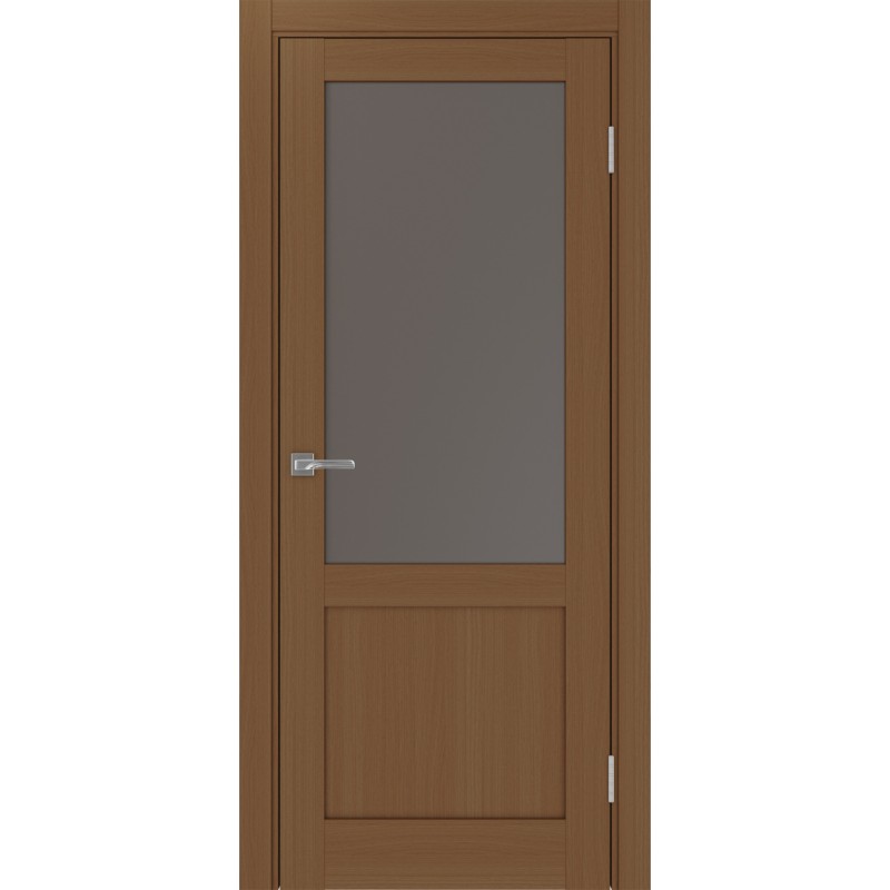 Межкомнатная дверь Турин 502.21, цвет орех NL, заполнение Бронза матовое, размер 200*80 см.