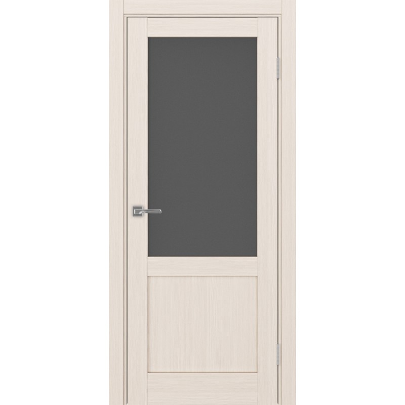 Межкомнатная дверь Турин 502.21, цвет ясень перламутровый, заполнение Графит матовое, размер 200*80 см.