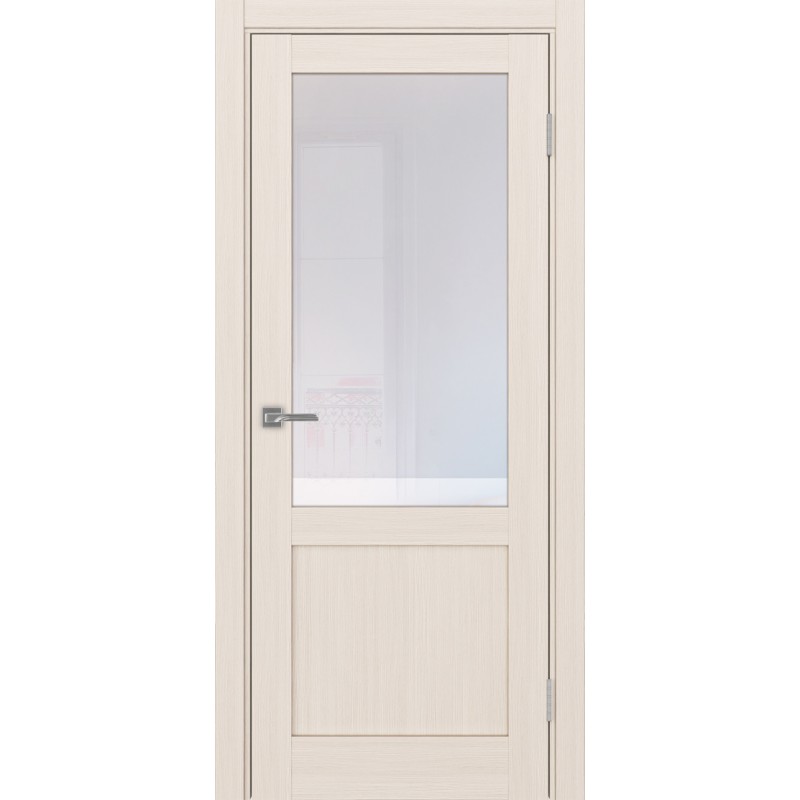 Межкомнатная дверь Турин 502.21, цвет ясень перламутровый, заполнение Прозрачное, размер 200*80 см.