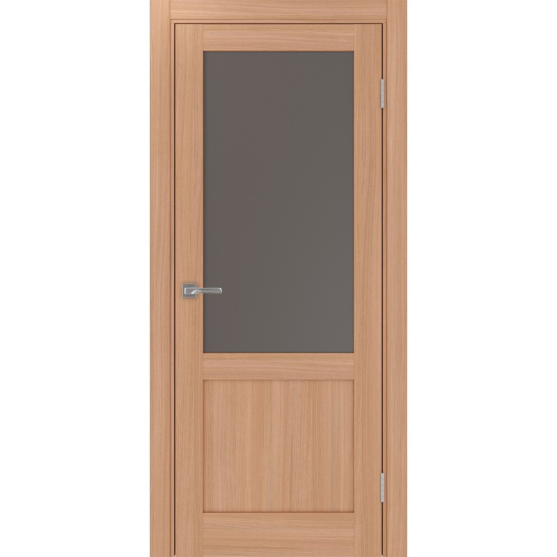 Межкомнатная дверь Турин 502.21, цвет ясень тёмный, заполнение Бронза матовое, размер 200*80 см.