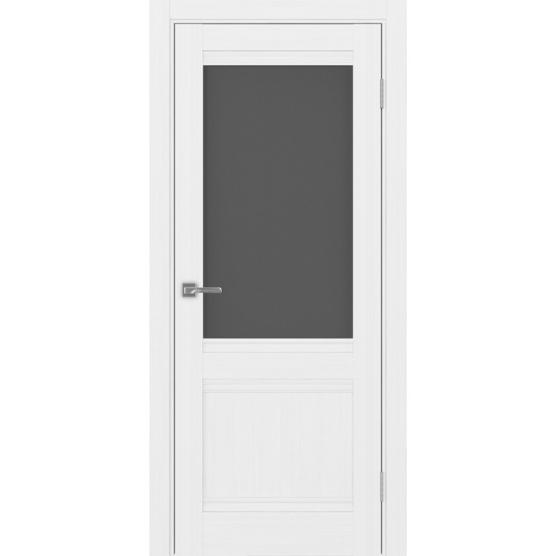 Межкомнатная дверь Турин 502U.21, цвет белый лёд, заполнение Графит матовое, размер 200*80 см.