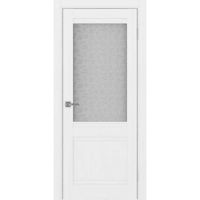 Межкомнатная дверь Турин 502U.21, цвет белый лёд, заполнение Дали бесцветное, размер 200*80 см.