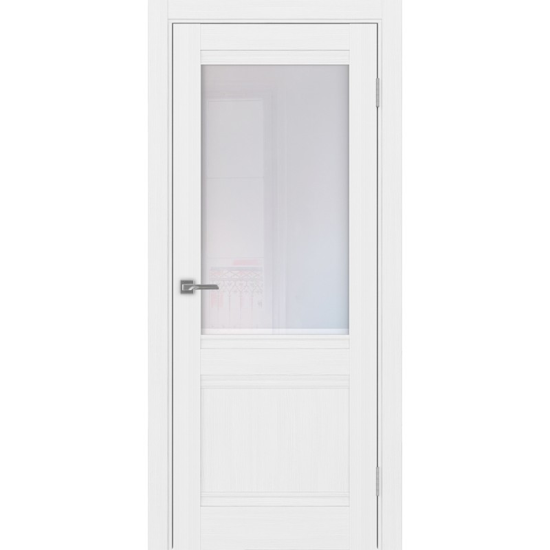 Межкомнатная дверь Турин 502U.21, цвет белый лёд, заполнение Прозрачное, размер 200*80 см.