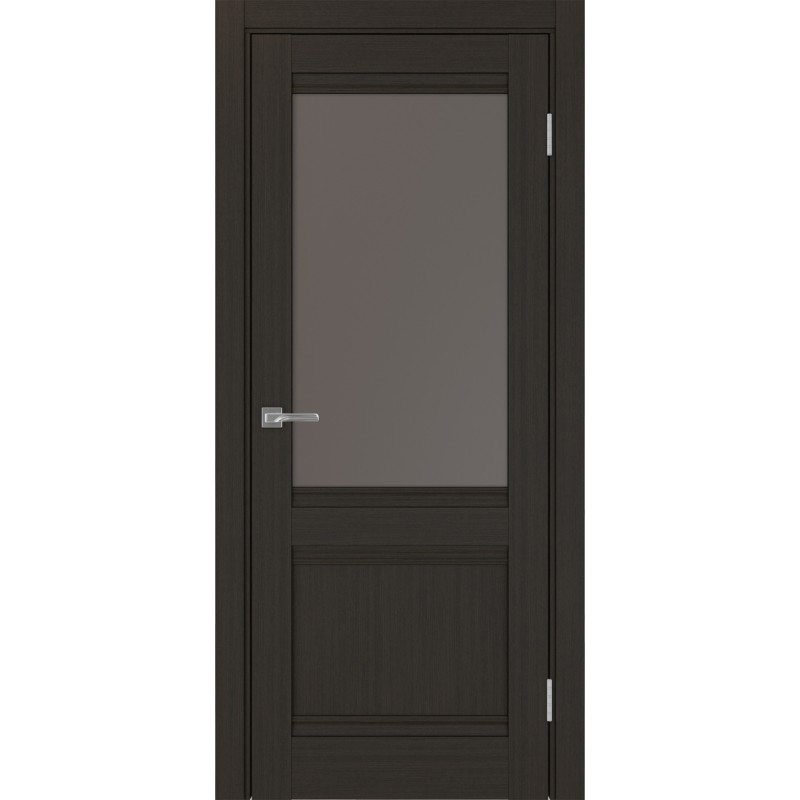 Межкомнатная дверь Турин 502U.21, цвет венге FL, заполнение Бронза матовое, размер 200*80 см.