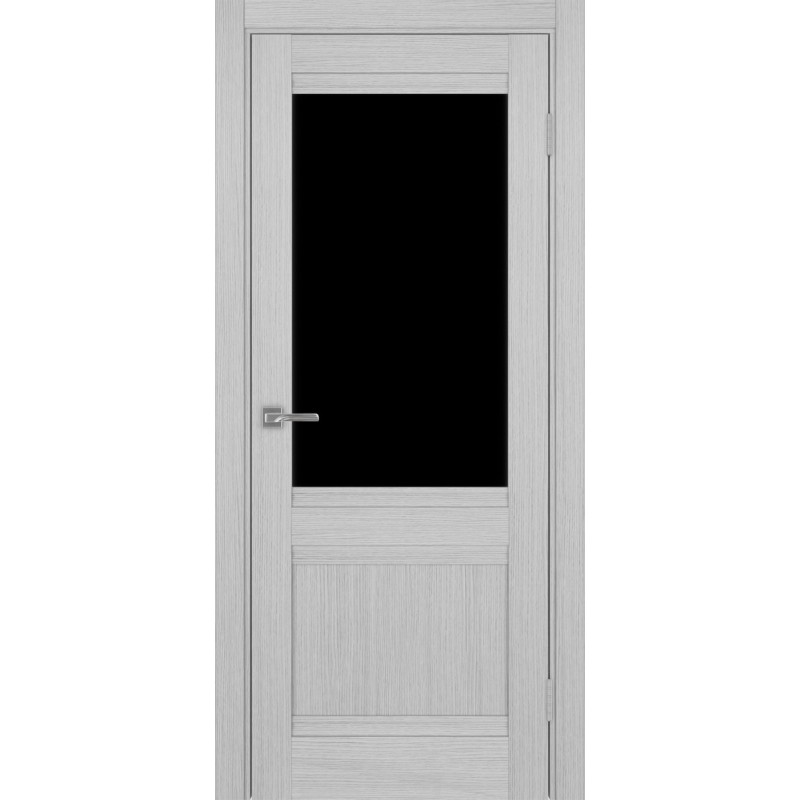Межкомнатная дверь Турин 502U.21, цвет дуб серый FL, заполнение LACчерный, размер 200*80 см.