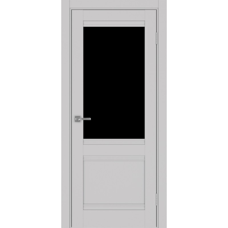 Межкомнатная дверь Турин 502U.21, цвет пепельный, заполнение LACчерный, размер 200*80 см.
