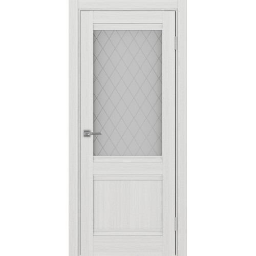 Турин 502U.21, цвет Ясень серебристый стекло Кристалл б.цв размер 80*200 см.