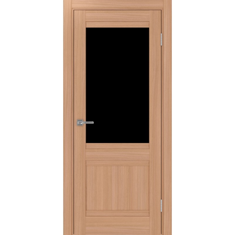 Межкомнатная дверь Турин 502U.21, цвет ясень тёмный, заполнение LACчерный, размер 200*80 см.