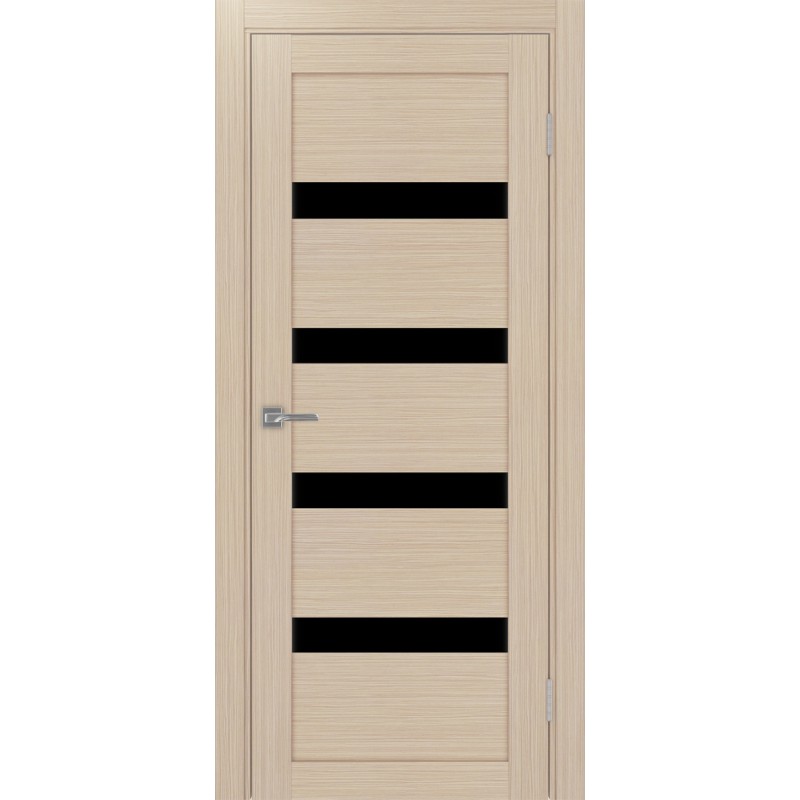 Межкомнатная дверь Турин 505.12, цвет дуб беленый FL, заполнение LACчерный, размер 200*80 см.