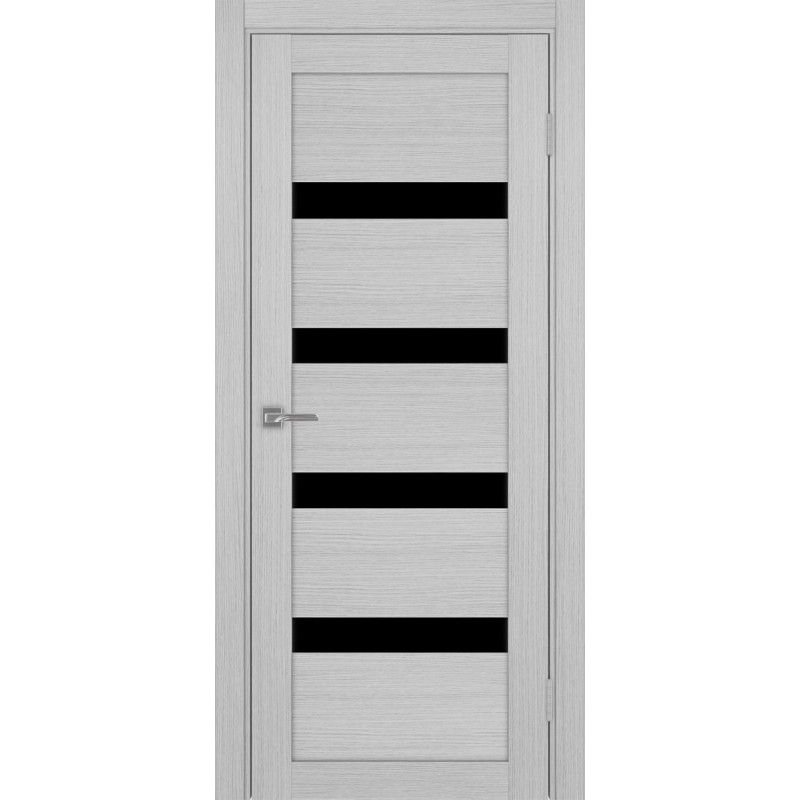 Межкомнатная дверь Турин 505.12, цвет дуб серый FL, заполнение LACчерный, размер 200*80 см.