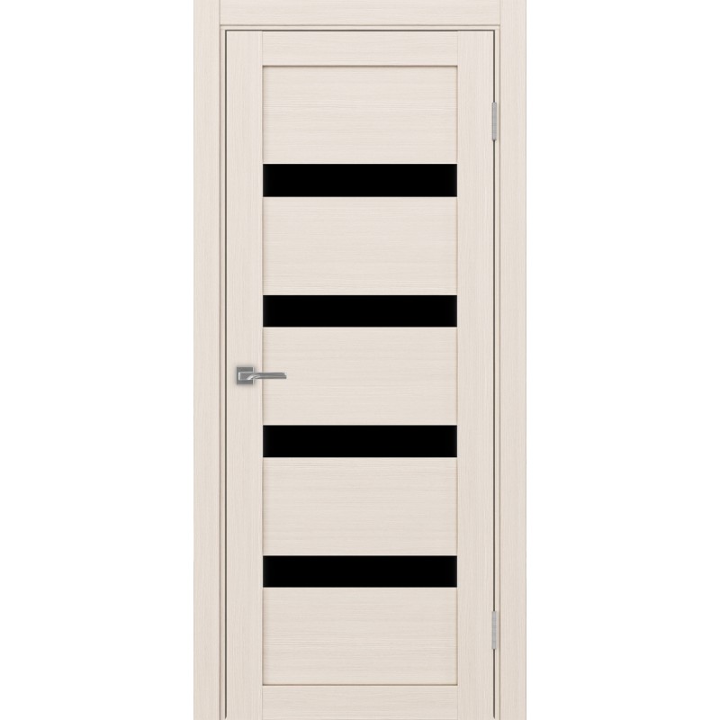 Межкомнатная дверь Турин 505.12, цвет ясень перламутровый, заполнение LACчерный, размер 200*80 см.