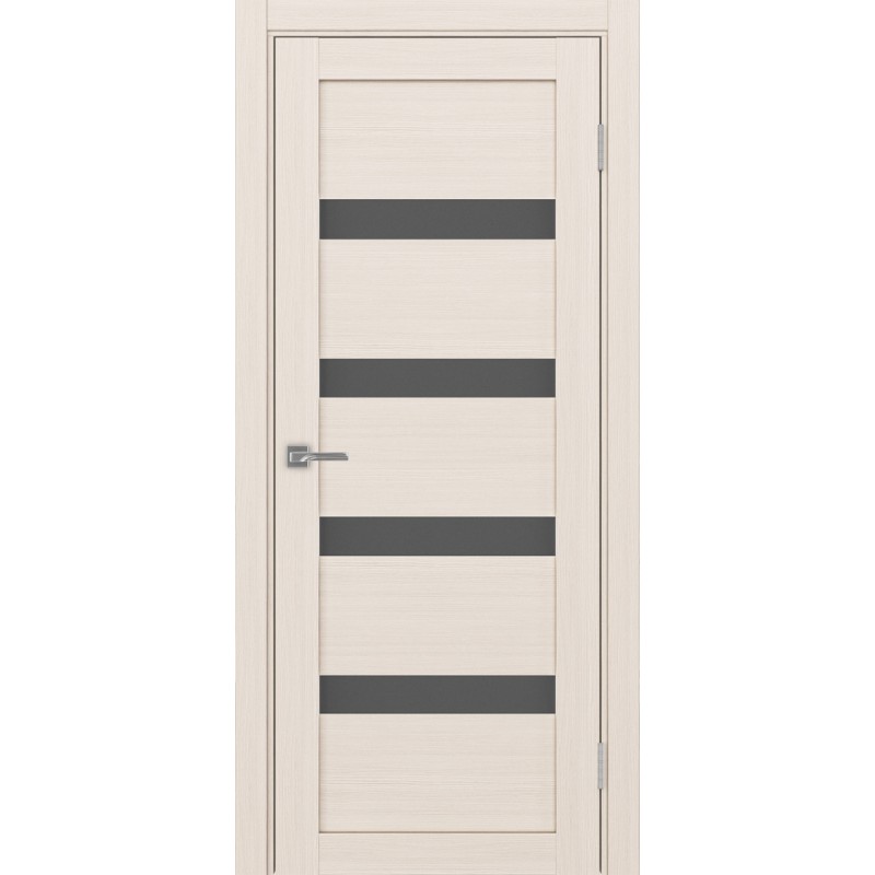 Межкомнатная дверь Турин 505.12, цвет ясень перламутровый, заполнение Графит матовое, размер 200*80 см.