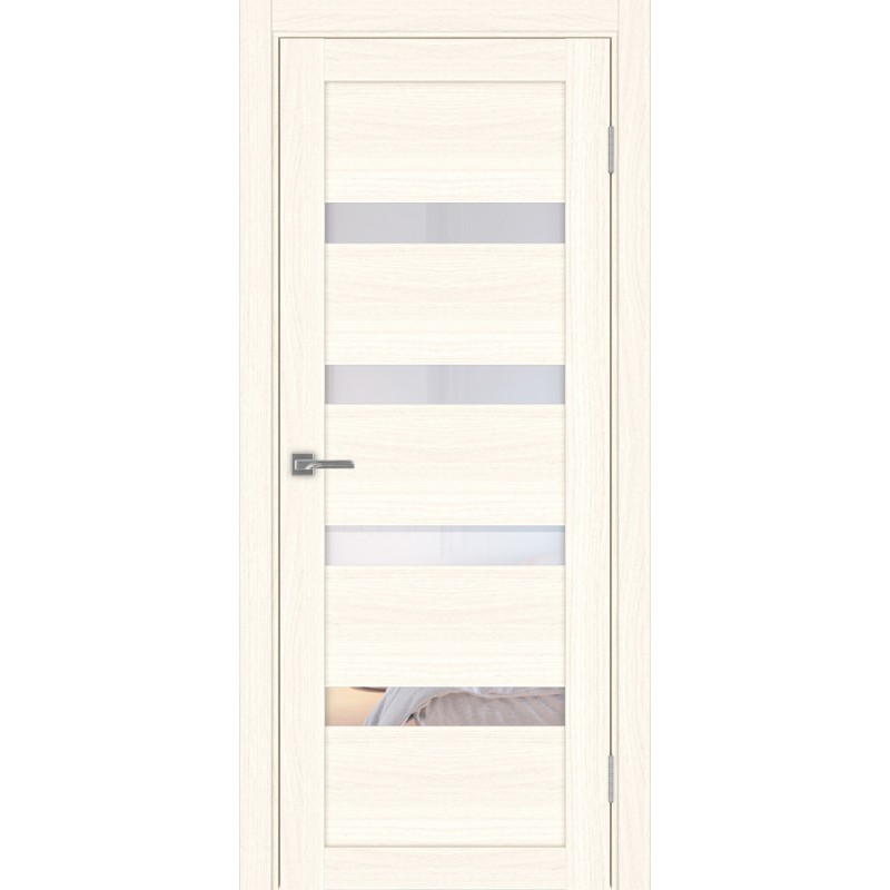 Межкомнатная дверь Турин 505.12, цвет ясень светлый, заполнение Прозрачное, размер 200*80 см.