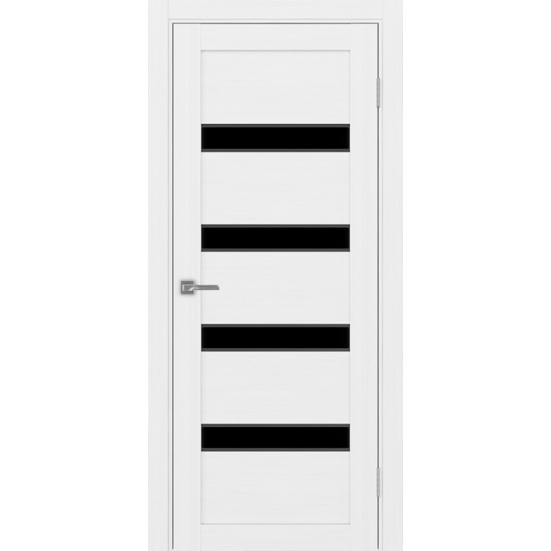 Межкомнатная дверь Турин 505.12 АПС молдинг SB, цвет белый лёд, заполнение LACчерный, размер 200*80 см.