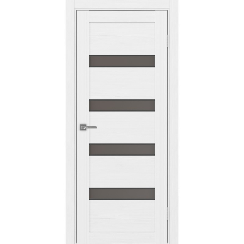 Межкомнатная дверь Турин 505.12 АПС молдинг SB, цвет белый лёд, заполнение Бронза матовое, размер 200*80 см.