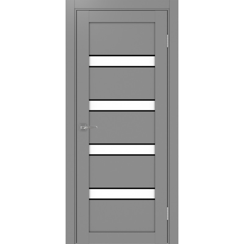 Межкомнатная дверь Турин 505.12 АПС молдинг SB, цвет серый, заполнение LACбелый, размер 200*80 см.