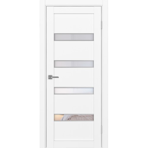 Турин 505AПC.12, цвет Белый снежный молдинг алюм.хром стекло Прозрачное, размер 80*200 см.