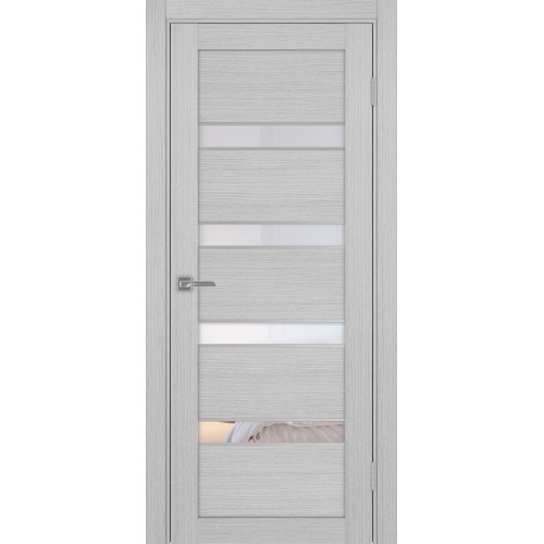 Турин 505AПC.12, цвет Дуб Серый FL, молдинг алюм.хром стекло Прозрачное, размер 80*200 см.