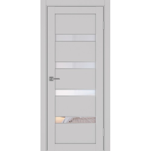 Турин 505AПC.12, цвет Пепельный молдинг алюм.хром стекло Прозрачное, размер 80*200 см.