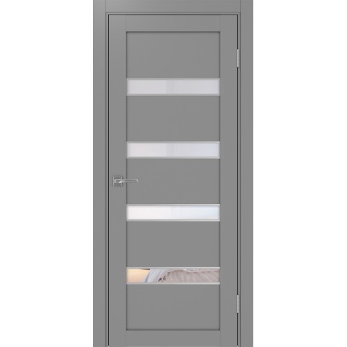 Турин 505AПC.12, цвет Серый молдинг алюм.хром стекло Прозрачное, размер 80*200 см.