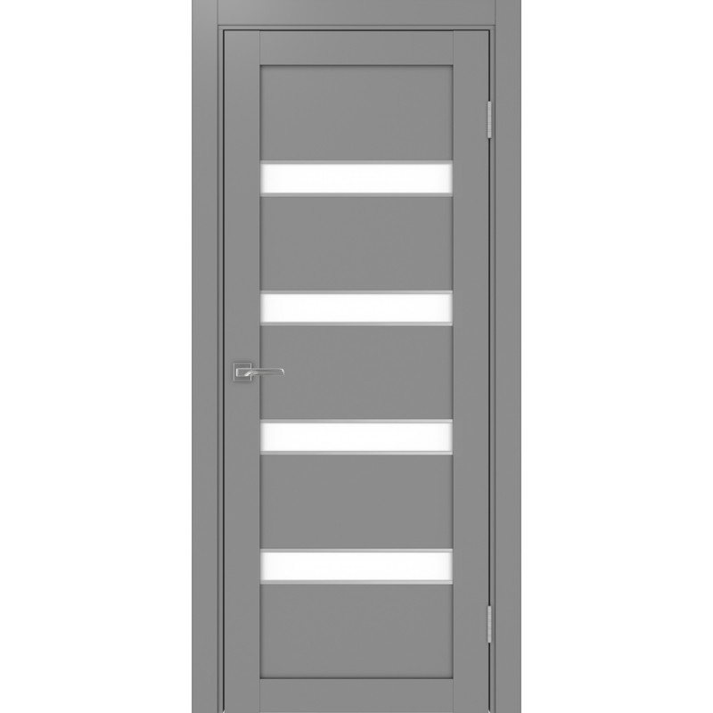 Межкомнатная дверь Турин 505.12 АПС молдинг SC, цвет серый, заполнение LACбелый, размер 200*80 см.