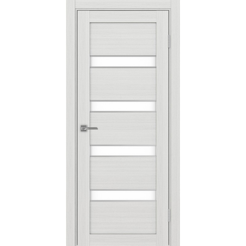 Межкомнатная дверь Турин 505.12 АПС молдинг SC, цвет ясень серебристый, заполнение LACбелый, размер 200*80 см.