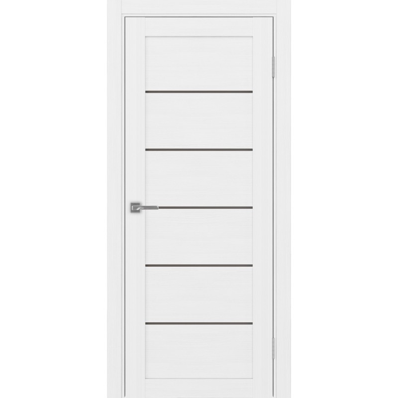 Межкомнатная дверь Турин 506.12, цвет белый лёд, заполнение Бронза матовое, размер 200*80 см.