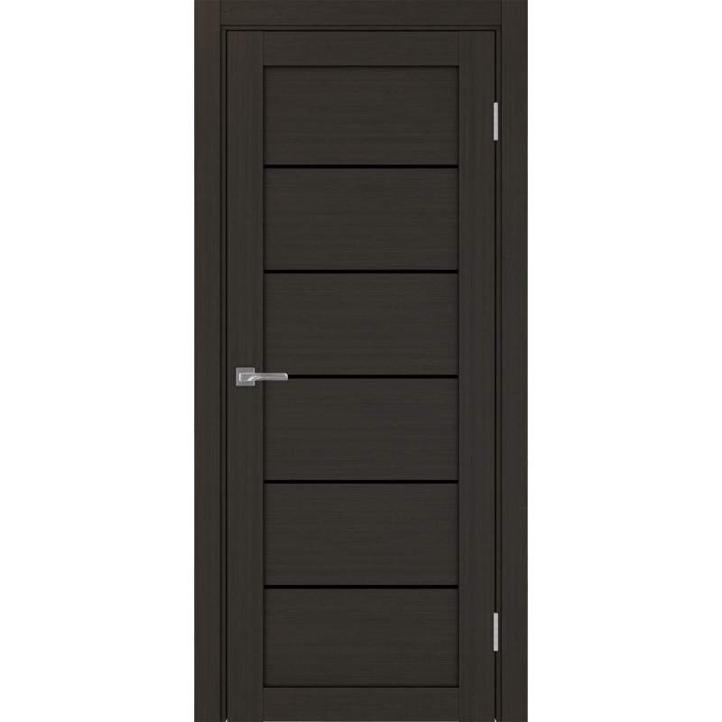 Межкомнатная дверь Турин 506.12, цвет венге FL, заполнение LACчерный, размер 200*80 см.