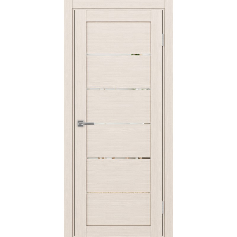 Межкомнатная дверь Турин 506.12, цвет ясень перламутровый, заполнение Зеркало, размер 200*80 см.