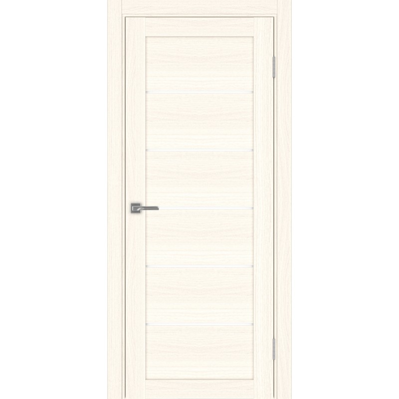 Межкомнатная дверь Турин 506.12, цвет ясень светлый, заполнение LACбелый, размер 200*80 см.