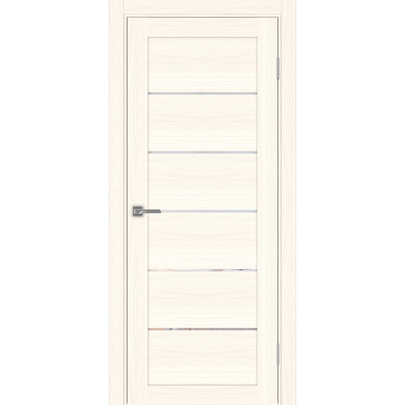 Межкомнатная дверь Турин 506.12, цвет ясень светлый, заполнение Прозрачное, размер 200*80 см.