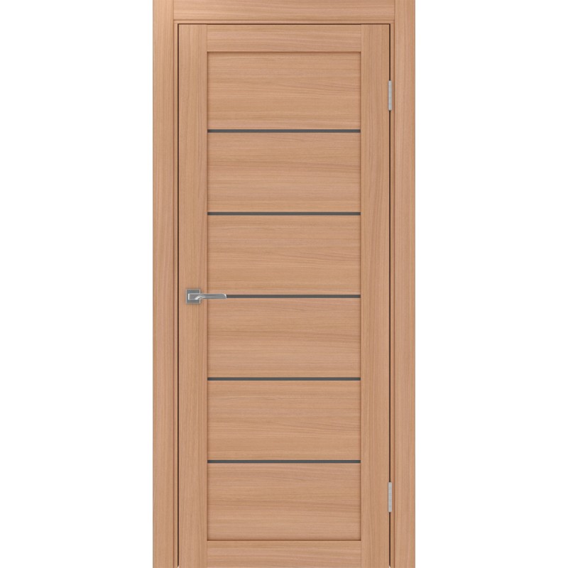 Межкомнатная дверь Турин 506.12, цвет ясень тёмный, заполнение Графит матовое, размер 200*80 см.