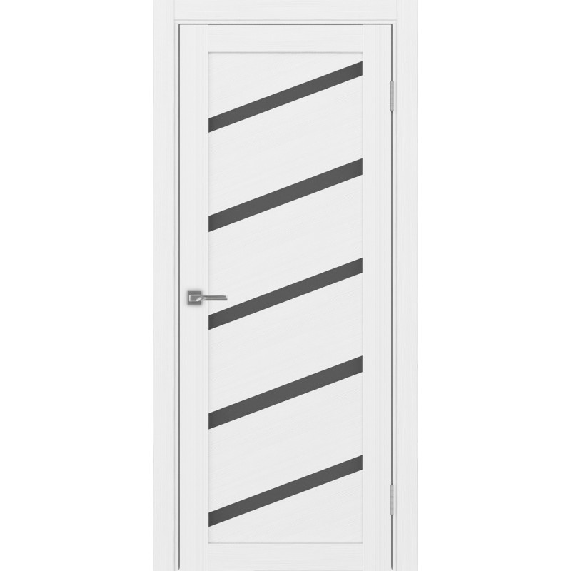 Межкомнатная дверь Турин 506У.112, цвет белый лёд, заполнение Графит матовое, размер 200*80 см.