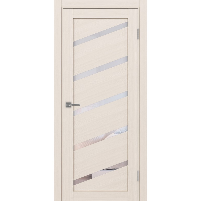 Межкомнатная дверь Турин 506У.112, цвет ясень перламутровый, заполнение Прозрачное, размер 200*80 см.