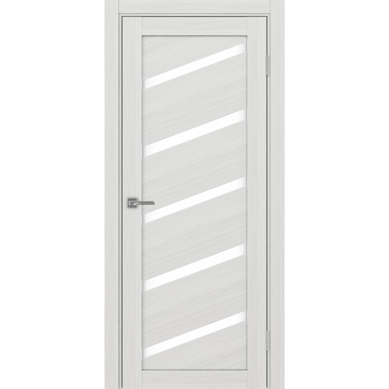 Межкомнатная дверь Турин 506У.112, цвет ясень серебристый, заполнение LACбелый, размер 200*80 см.